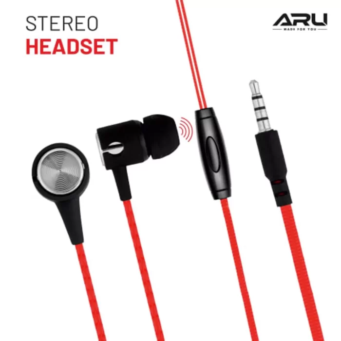 ARU-AEP-16-Wired-In-the-Ear-With-mic---Yes-Red-