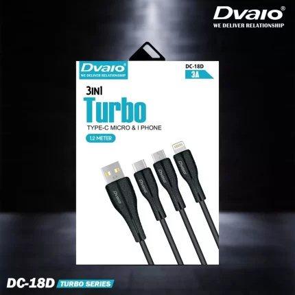 Dvaio-DC18---3-3-in-1-Pin-USB-Cable-1-m-Black-