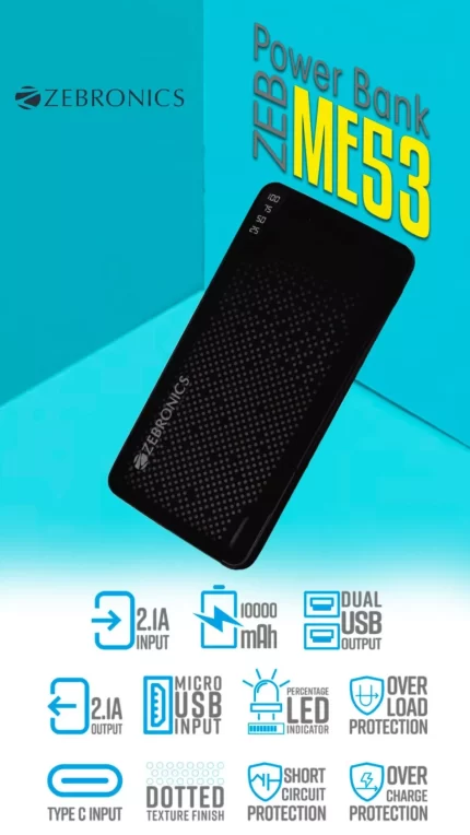 Zebronics-ME53-Power-Bank-10000-MAH-Dual-USB-Dotte