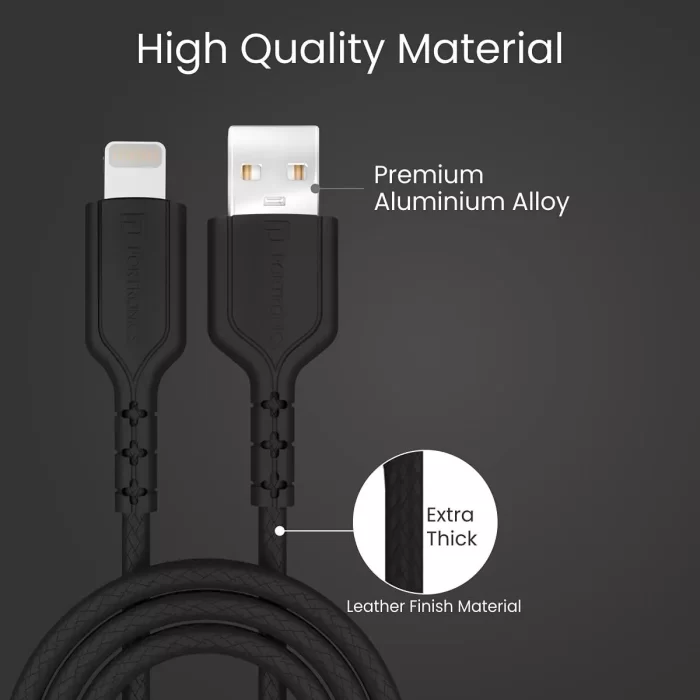 Portronics POR 655 Single Pin iPhone Data / Charging Cable