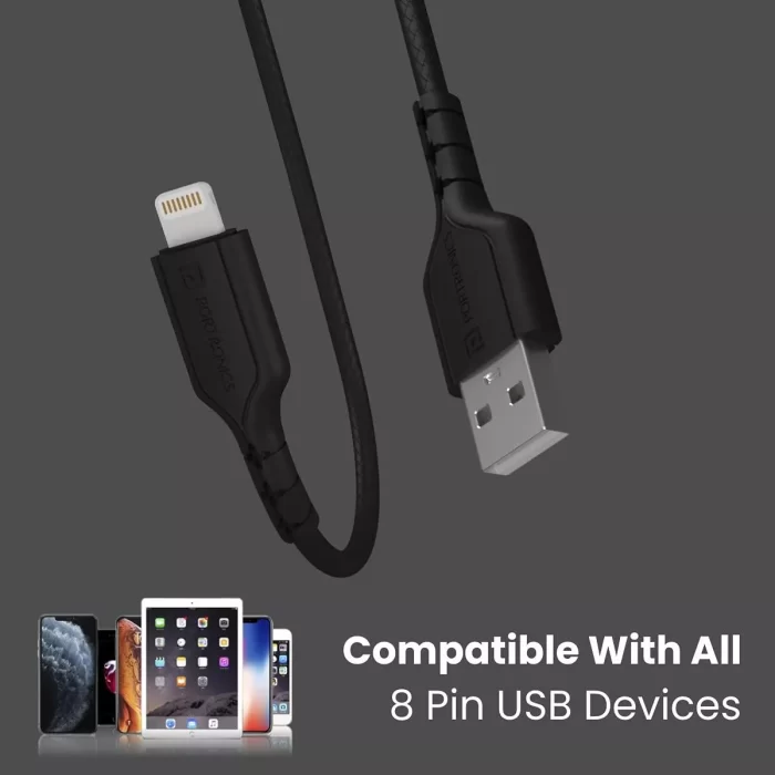 Portronics POR 655 Single Pin iPhone Data / Charging Cable