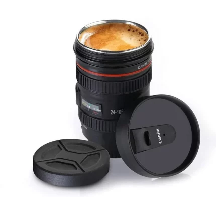 camera lens coffee mug